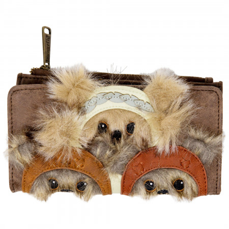 Ewok Faux Leather Wallet with Fur Trim