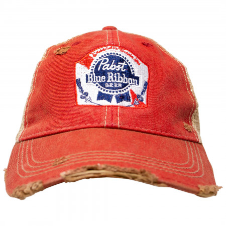 Pabst Blue Ribbon PBR Red Trucker Hat