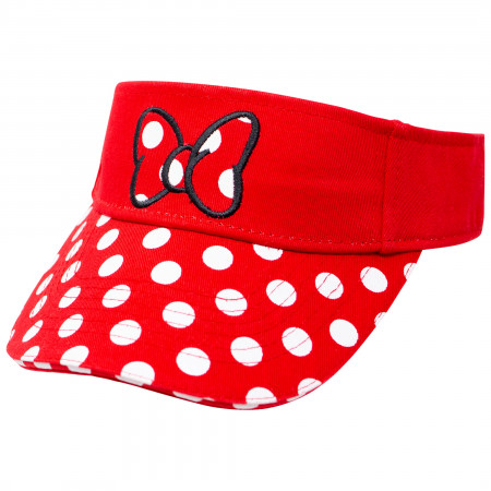 Minnie Mouse Disney Red Polka Dot Visor Hat