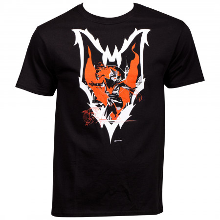 Batwoman Character Action Pose Inside Symbol T-Shirt