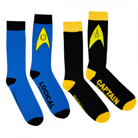 Star Trek Logical Captain 2-Pack Socks