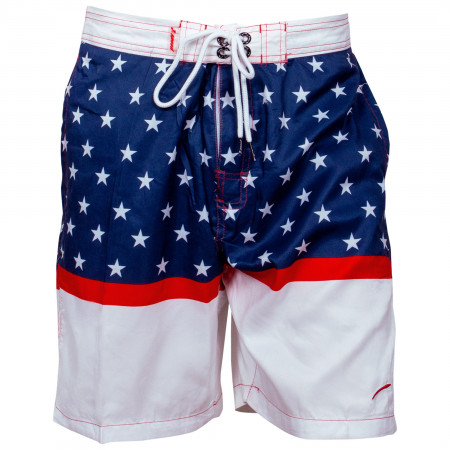 USA Patriotic Horizontal Stars Board Shorts