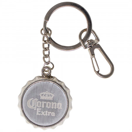 Corona Extra Silver Bottle Cap Keychain