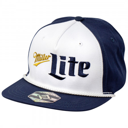Miller Lite Blue and White Vintage Logo Hat