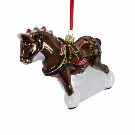 Budweiser Glass Clydesdale Ornament