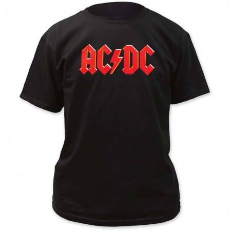 AC/DC Men's Black Red Band Logo T-Shirt