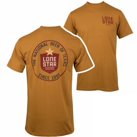 Lone Star Beer Round Logo Front and Back Print T-Shirt