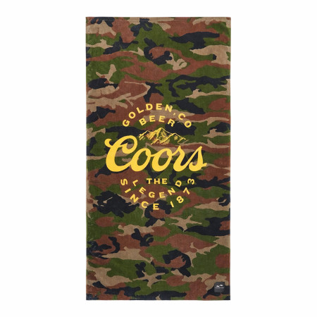 Coors Banquet Beer The Legend Since 1873 Camo 30'x60' Quick Dry Towel