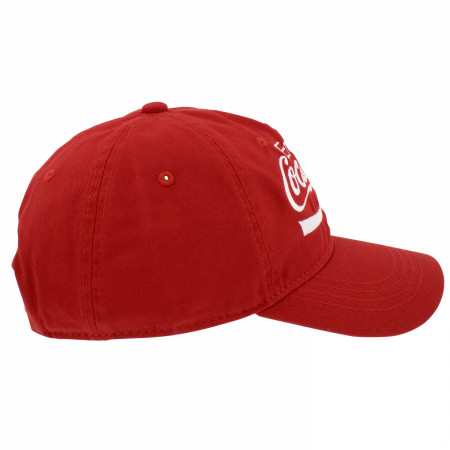 Coca-Cola Embroidered Logo Red Adjustable Hat