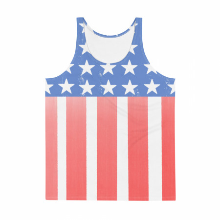 Old Glory Championship Basketball Light Blue & White All Over Mens Tank Top