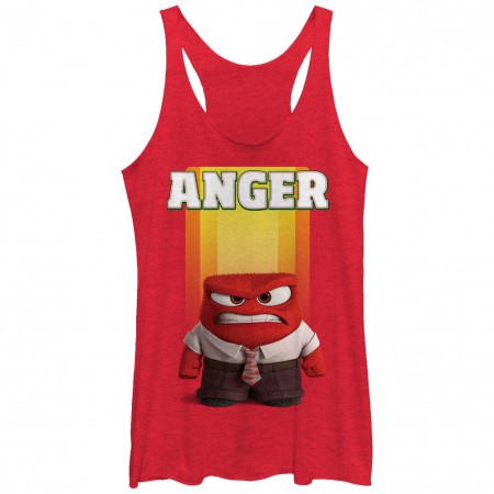 Disney Pixar Inside Out Anger Red Juniors Racerback Tank Top