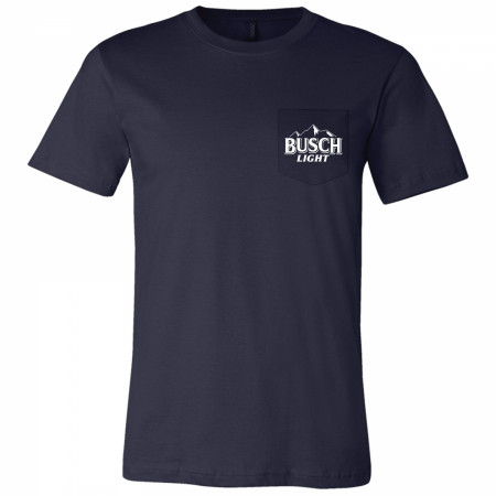 Busch Light Blue Front And Back Pocket T-Shirt