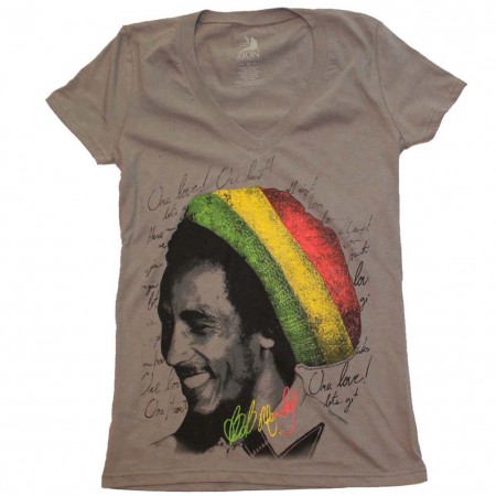 Bob Marley Rasta Tam V-Neck Junior's Tee