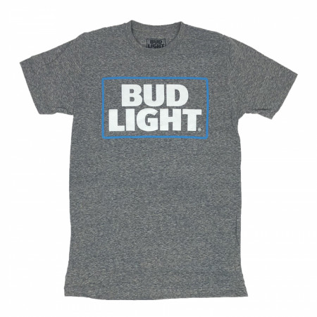Bud Light Heather Grey Box Logo T-Shirt