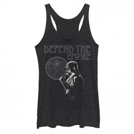 Star Wars Rogue One Defend Empire Black Juniors Racerback Tank Top