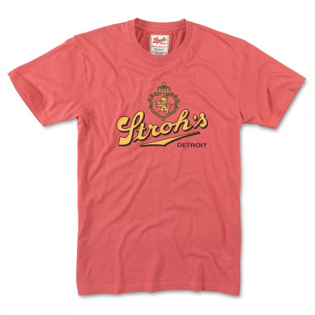 Stroh's Beer Detroit Retro Logo w/ Crest Brass Tacks T-Shirt