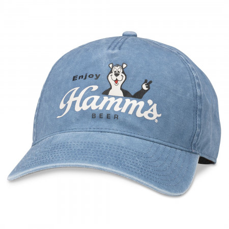 Hamm's Beer Classic Sascha Bear w/ Logo Washed Style Adjustable Hat