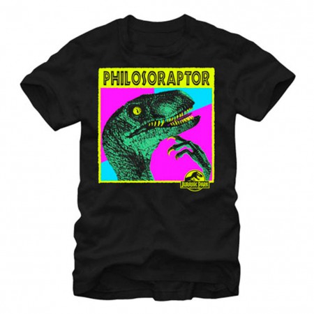 Jurassic Park Philosoraptor Black T-Shirt
