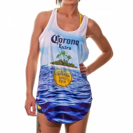 Corona Extra Beach Scene Women's Cover Up Tank Top
