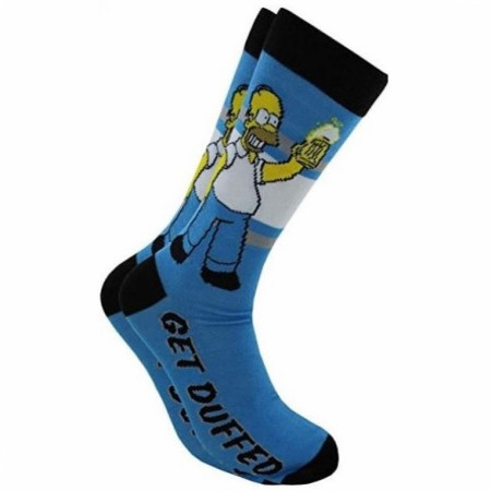 The Simpsons Get Duffed Crew Socks