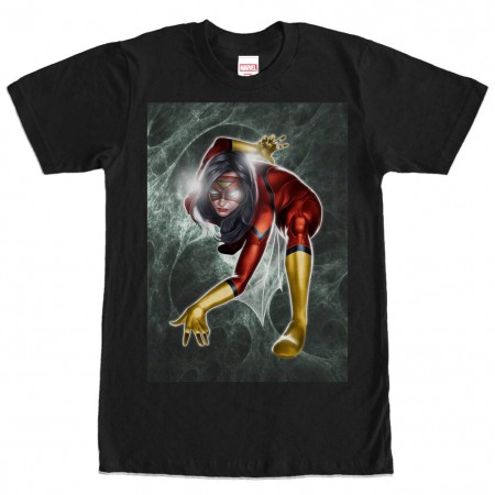 Spiderman Spider Woman Black Mens T-Shirt
