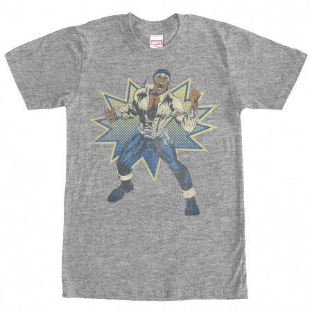 Marvel Teams Power Man Gray Mens T-Shirt