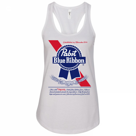 Pabst Blue Ribbon Logo Women's Racerback Tank Top