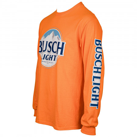 Busch Light Logo Hunter Orange Long Sleeve Shirt