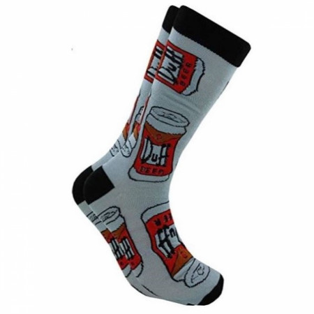 The Simpsons Duff Beer All Over Crew Socks