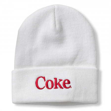 Coca-Cola® Coke Embroidered Logo Cuffed Knit Beanie