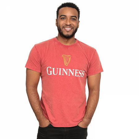Guinness Beer Harp Logo Red Colorway T-Shirt