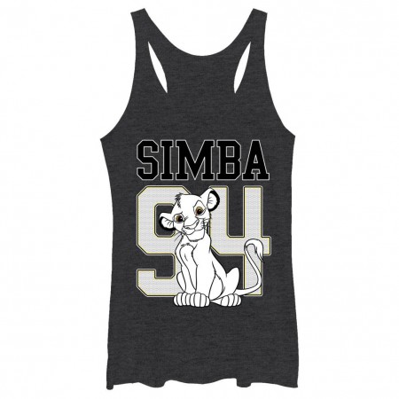Disney Lion King Simba 94 Black Juniors Racerback Tank Top