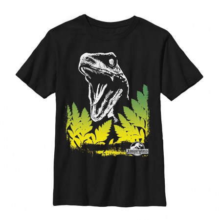 Jurassic World Surprise Raptor Black Youth T-Shirt
