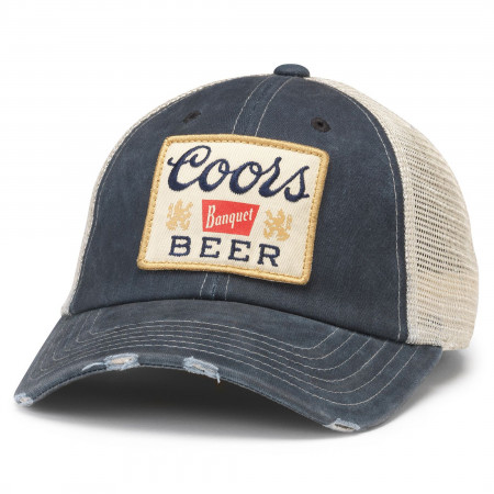 Coors Banquet Beer Patch Distressed Adjustable Hat