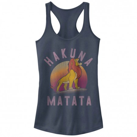 Disney Lion King Warrior Blue Juniors Racerback Tank Top