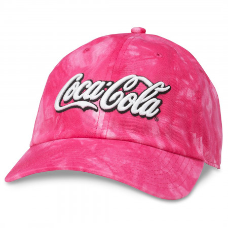 Coca-Cola® Logo Tie Dye Red Adjustable Hat