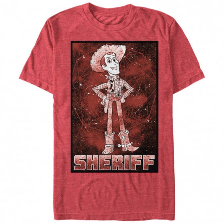 Disney Pixar Toy Story 1-3 Sheriff Woody Red T-Shirt