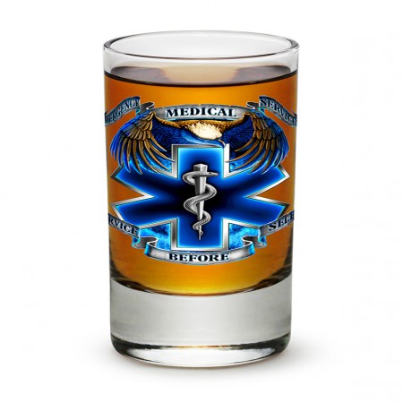 EMS Service Before Self Shot Glass
