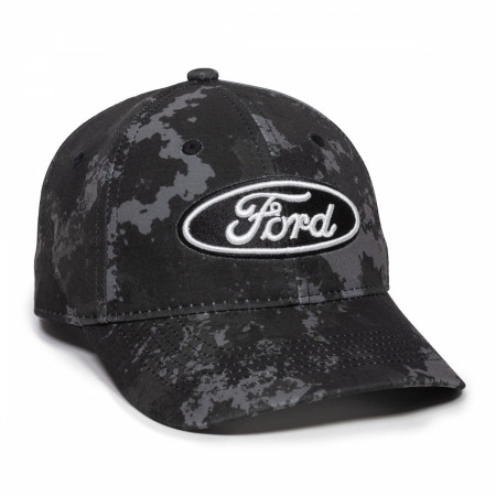 Ford Motor Company Logo Dark Camo Adjustable Hat