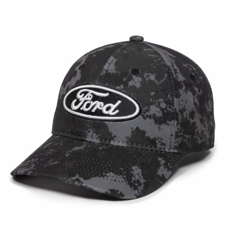 Ford Motor Company Logo Dark Camo Adjustable Hat