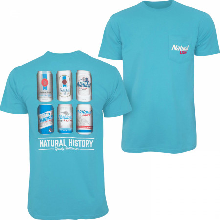 Natural Light Men's Bright Blue Natural History Rowdy Gentleman T-Shirt