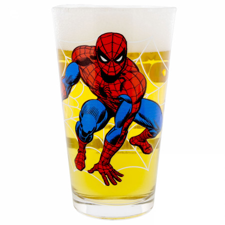 Spider-Man by John Romita Sr. Clear Pint Glass