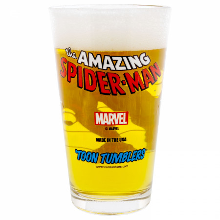 Spider-Man by John Romita Sr. Clear Pint Glass