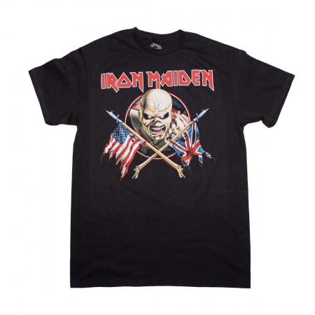 Iron Maiden Crossed Flags T-Shirt