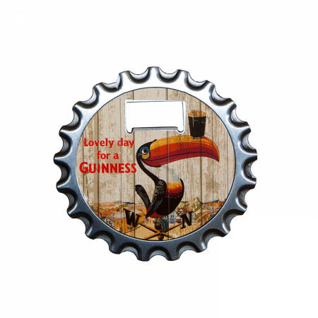 Guinness Toucan 3-in-1 Bottle Opener Magnet & Coaster