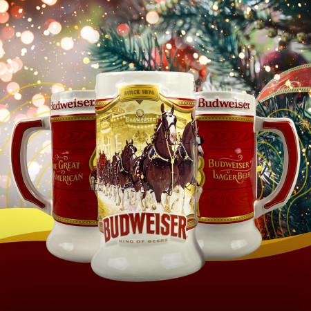 Budweiser Limited-Edition 2024 Holiday Stein Ceramic Stein