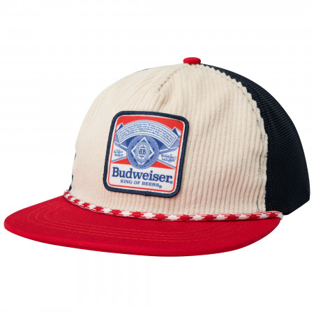 Budweiser Label Multi Color Cotton Twill Rope Hat