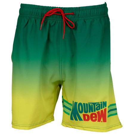Mountain Dew Retro Logo 6' Inseam Lined Swim Trunks