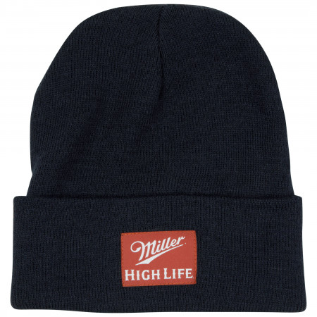 Miller High Life Woven Label Navy Colorway Cuffed Knit Beanie