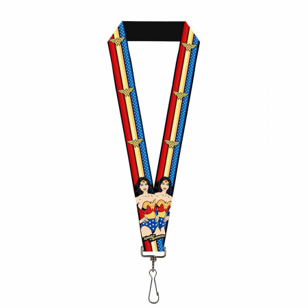 Wonder Woman Striped Lanyard